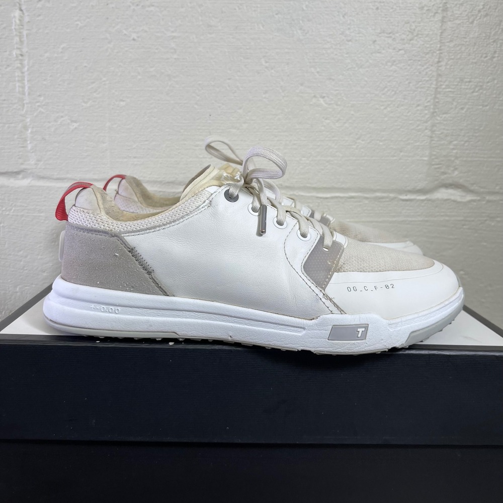 TRUE Linkswear OG Cush Golf Shoes White Gray Sneakers Lace up Men's 9.5 US